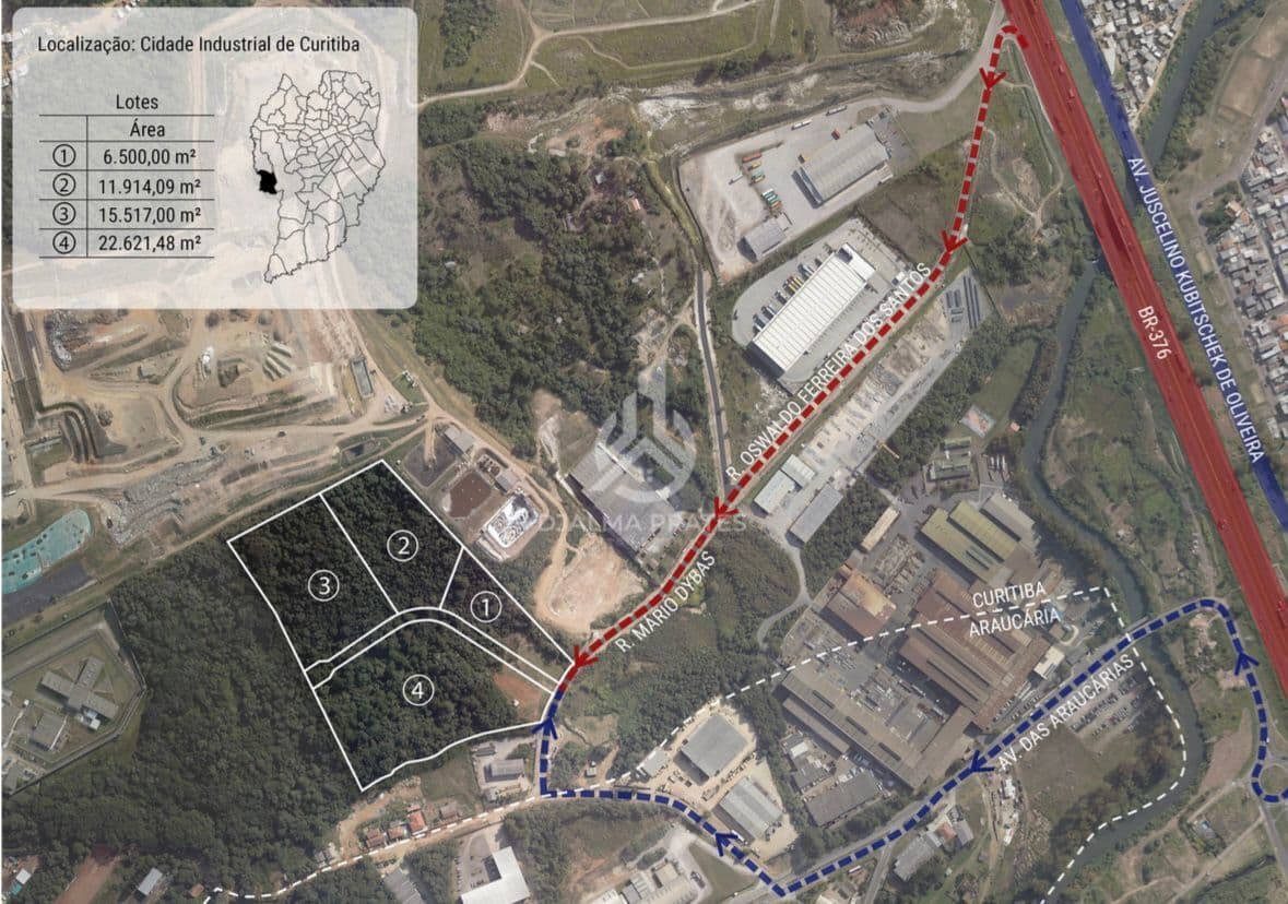 Área Industrial no CIC em Curitiba
