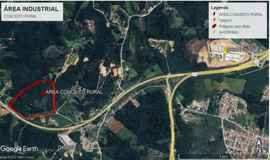 Área Industrial com 131.000 m2 BR 277 próximo ao Shopping OutLet Campo Largo