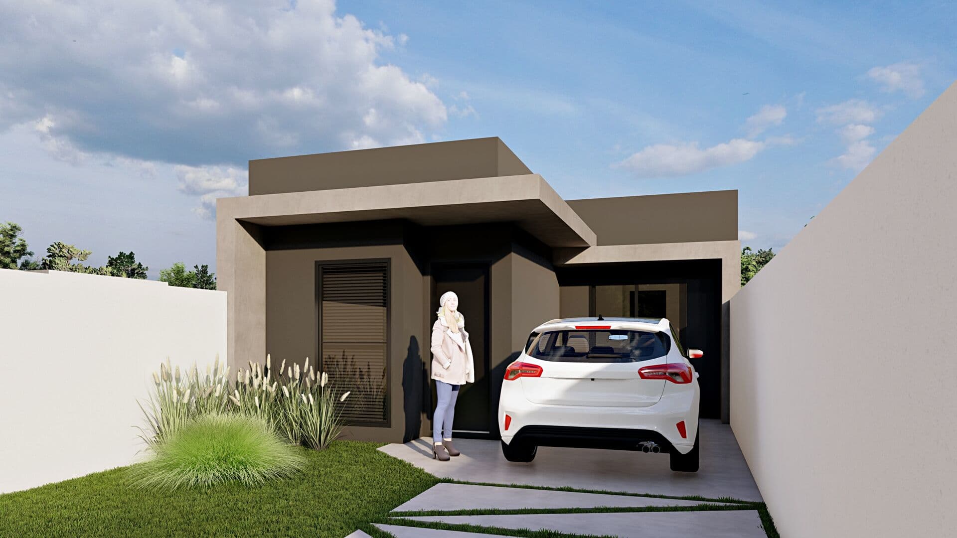 Casa 3 quartos sendo 1 suíte - na planta - Bairro Rivabem, Campo Largo/PR