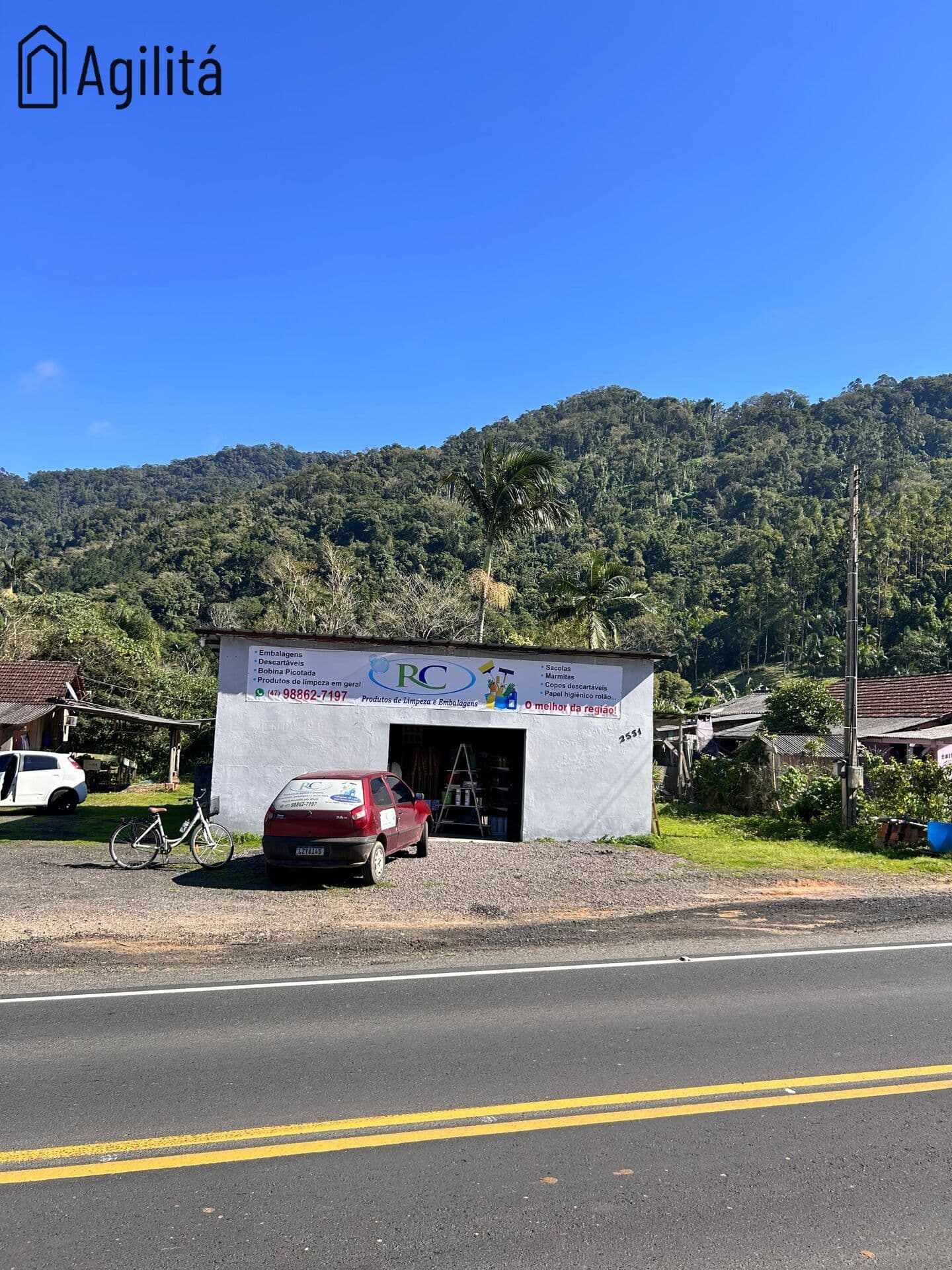 Terreno com Galpão de Frente pra Rodovia à Venda em Rodeio/SC