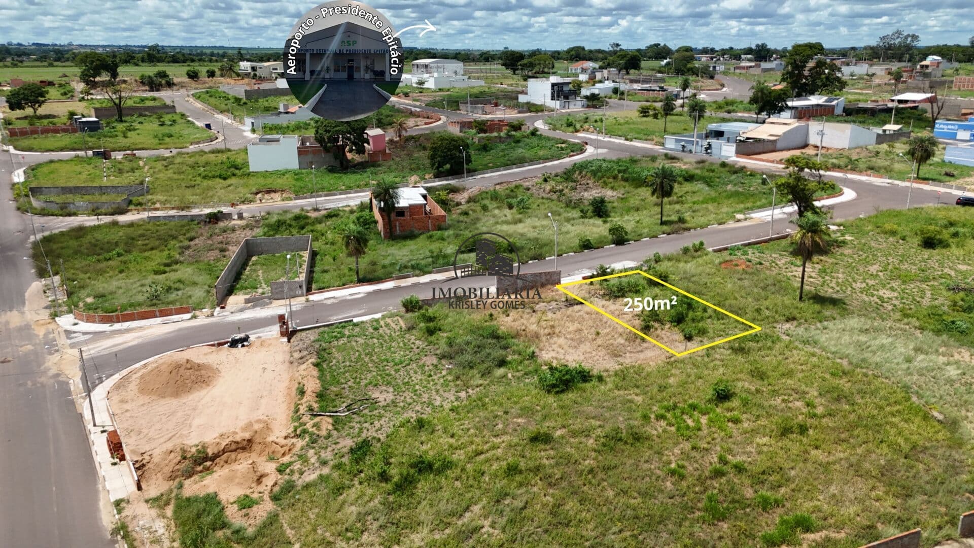 🏡 Terreno 250m² à venda – Jardim Aeroporto | Presidente Epitácio – SP