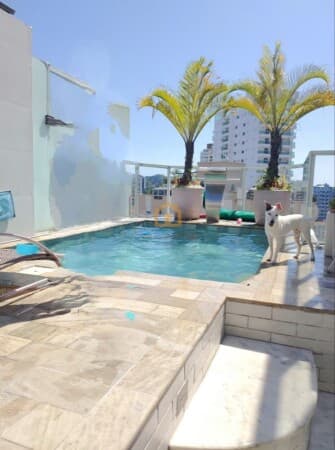 cobertura 2 quartos e 2 suítes piscina e churrasqueira e 2 vagas de garagem - Santos/SP