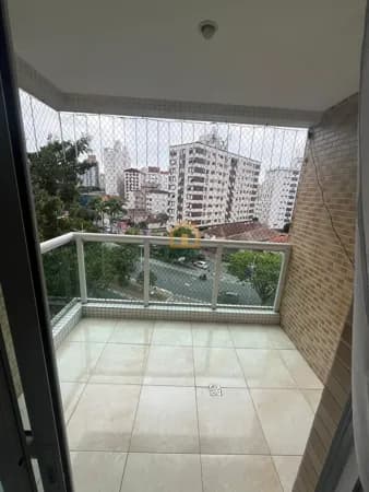 Apartamento com Sacada de Frente 2 dormitórios, sendo 1 suíte no bairro Estuário - Santos/SP