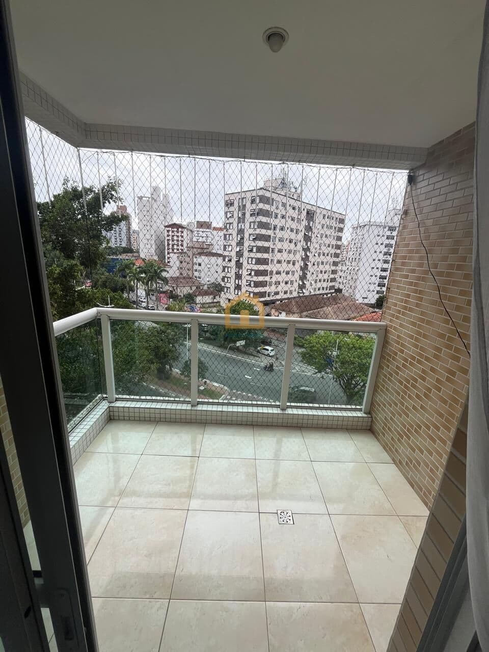 Apartamento com Sacada de Frente 2 dormitórios, sendo 1 suíte no bairro Estuário - Santos/SP