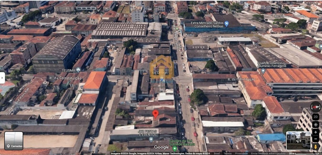 Terreno à venda, 200 m² - Vila Nova - Santos/SP