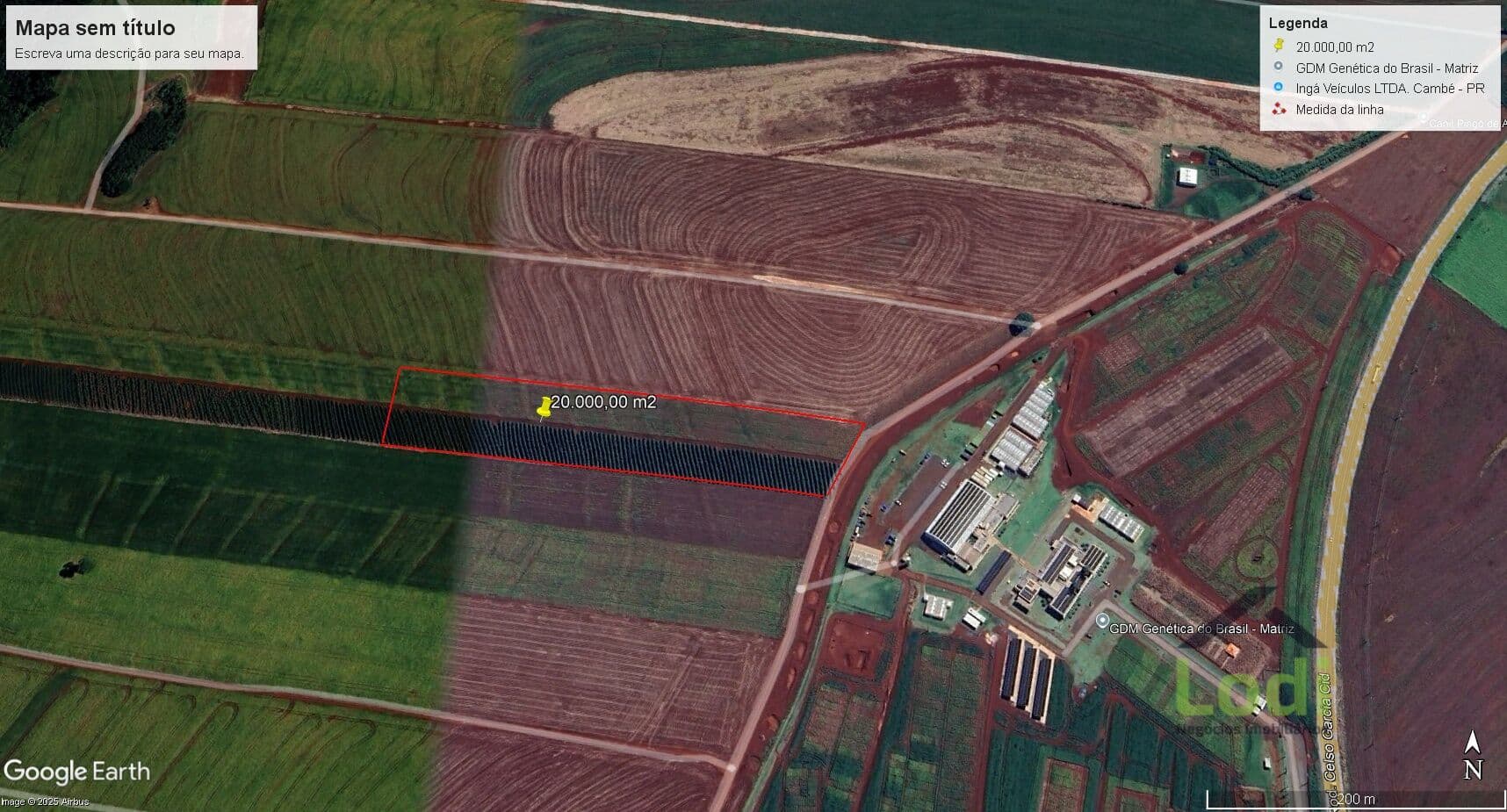 Lote/Terreno em Cambé - Parque Industrial José Garcia Gimenes