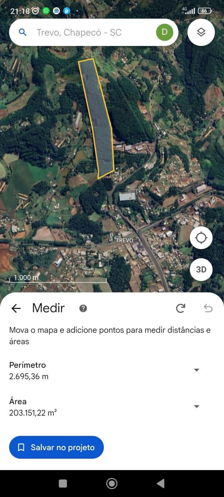 Área à venda no bairro Trevo - Chapecó/SC 282