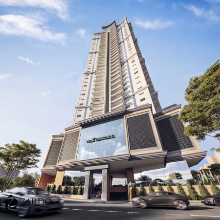 Apartamento de alto padrão, frente norte com 3 suítes