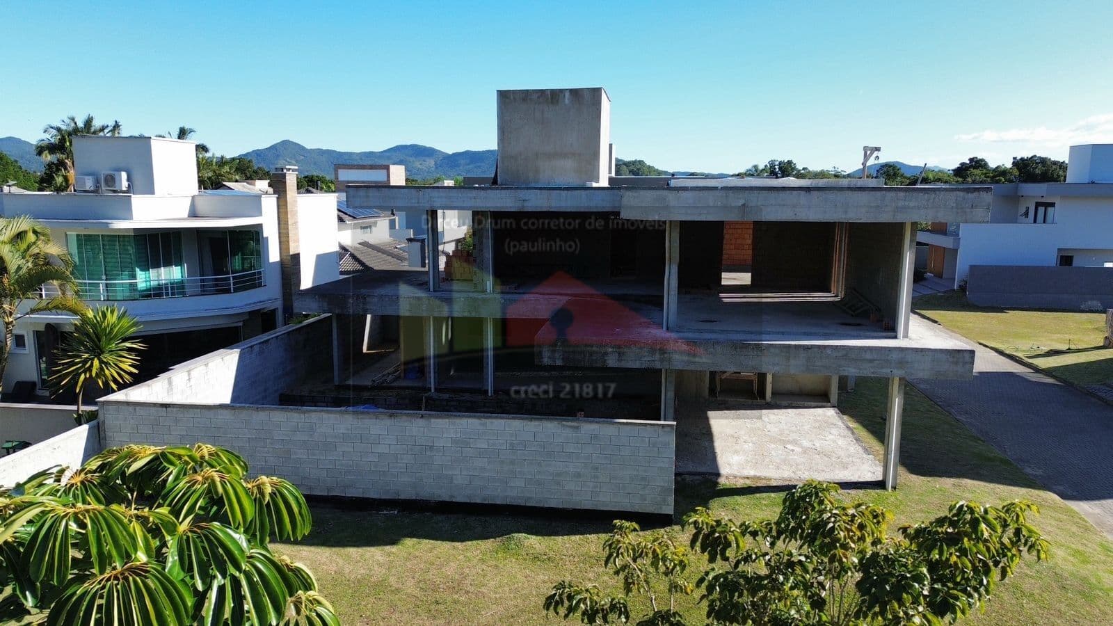 Casa Alto Padrão em construção, bairro Vargem Pequena, Florianópolis/SC
