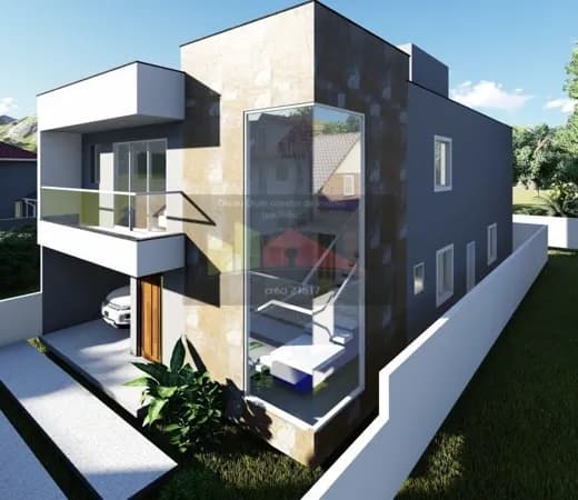 Casa Alto Padrão no bairro Ratones, em fase de acabamento