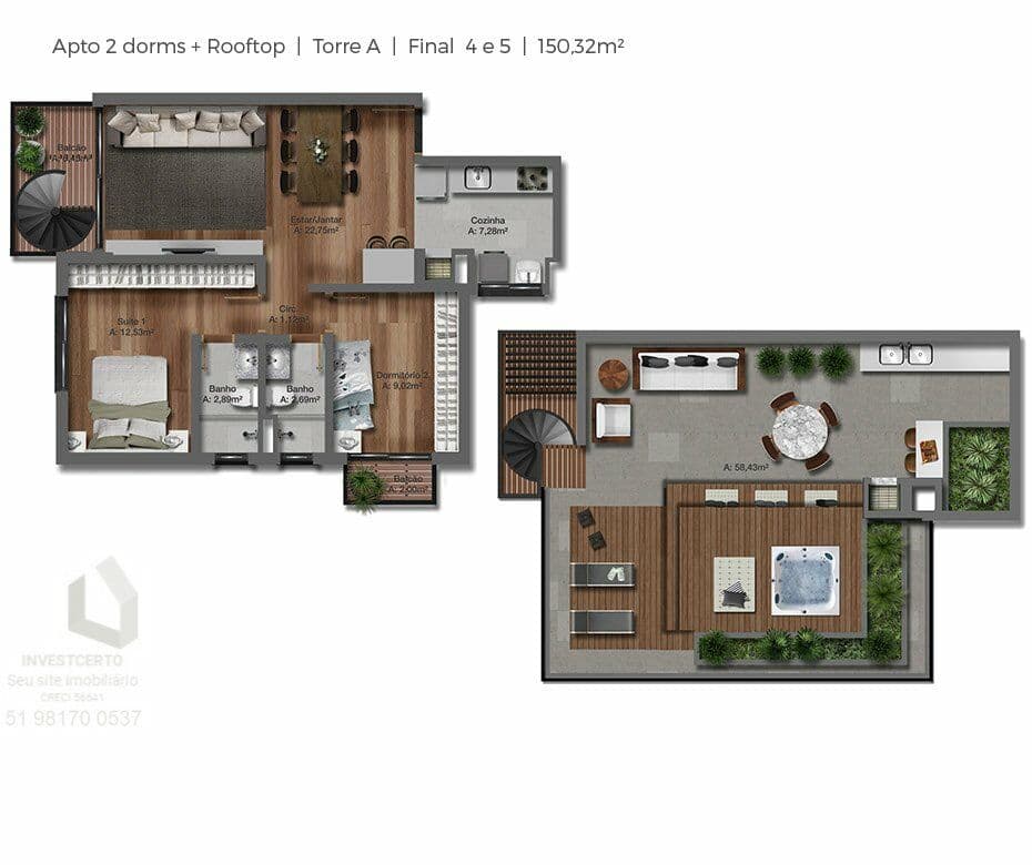 Apartamento Cobertura Duplex para Venda em Tristeza Porto Alegre-RS