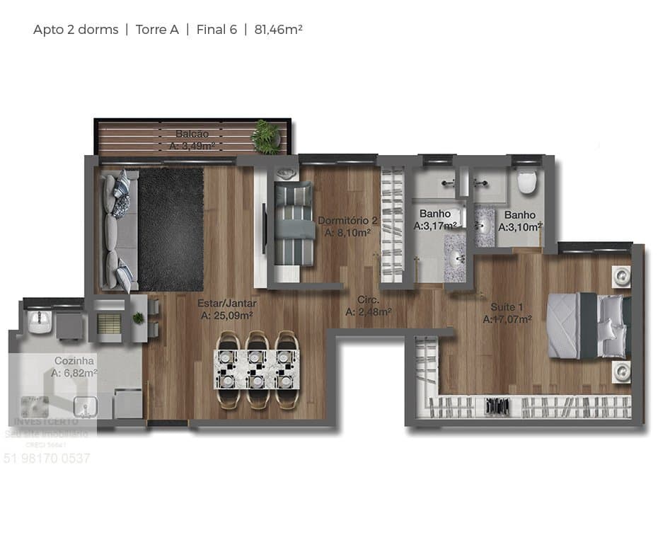 Apartamento Padrão para Venda em Tristeza Porto Alegre-RS