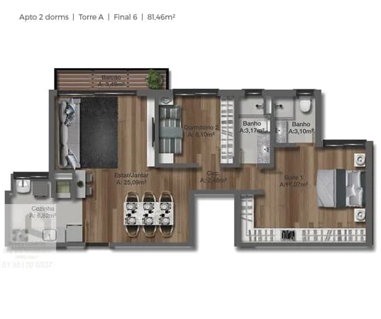 Apartamento Padrão para Venda em Tristeza Porto Alegre-RS