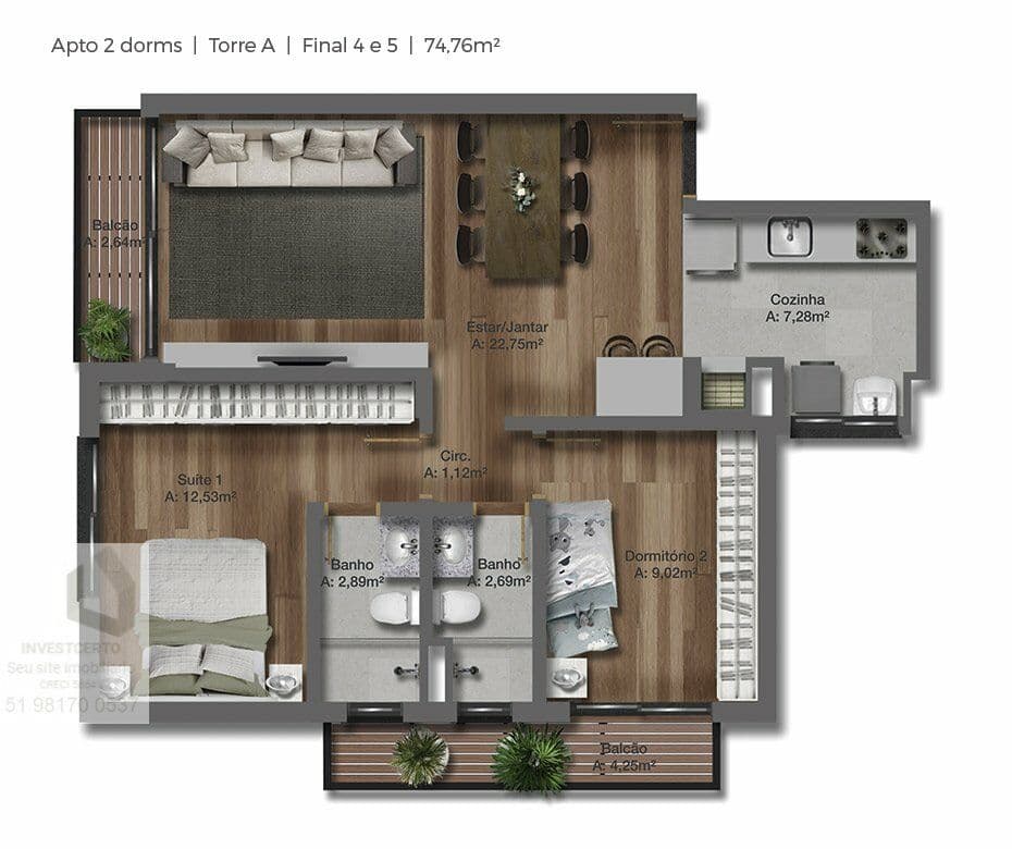 Apartamento Padrão para Venda em Tristeza Porto Alegre-RS