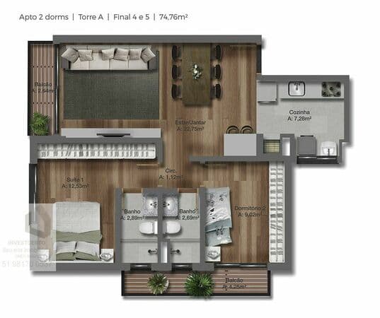 Apartamento Padrão para Venda em Tristeza Porto Alegre-RS
