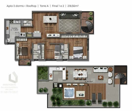 Apartamento Cobertura Duplex para Venda em Tristeza Porto Alegre-RS