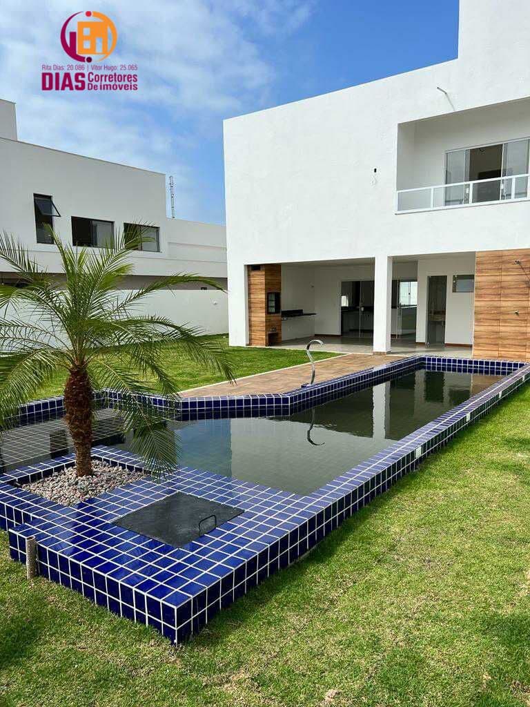Vendo Casa nova recém construída, piscina privativa, espaço gourmet , área verde, jardim, 4 suítes no condomínio Parque de Jacuípe com Rio e mar para ir andando.