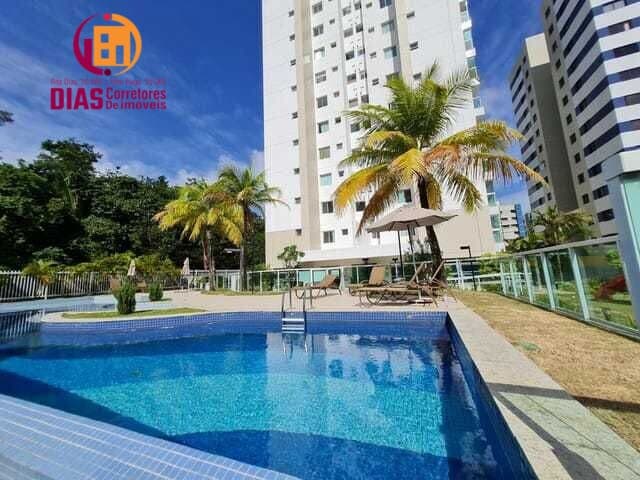 Apartamento para locação com 80m2, varanda panorâmica para lagoa e mar, armários e ar-condicionados com 2/4, suíte no Alphaville salvador -Alto Padrão