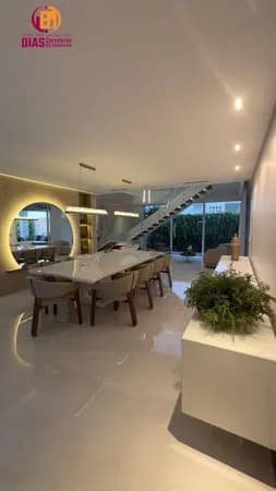 Alugo mansão no Alphaville I mobiliada e decorada com uma academia equipada, clube com espaço gourmet climatizado privativo garagem 5 carros - Salvador/BA.
