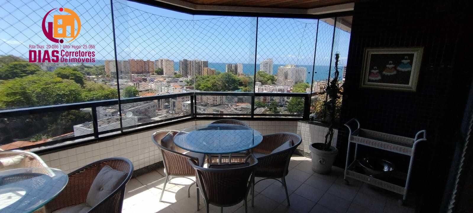 Vendo Apartamento com 305m² climatizado mobiliado e decorado varandão vista mar com 4 suítes, Máster com closets e Jacuzzi em condomínio com total infraestrutura no bairro do Rio Vermelho em salvador