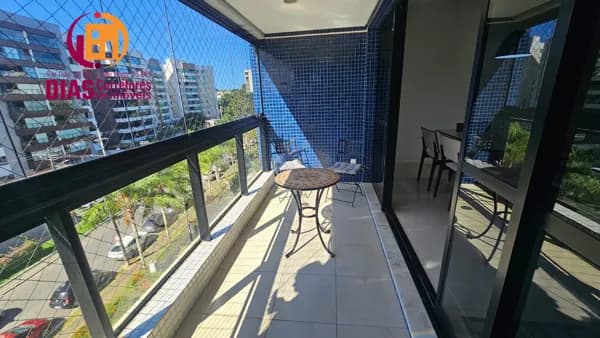 Alugo Apartamento mobiliado no Alphaville com 106, varanda gourmet vista mar, 3/4, suíte, 2 vagas, total infraestrutura ffxx