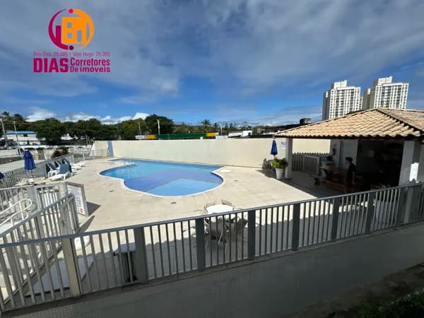 Alugo Apartamento em Condomínio com infraestrutura com 3/4, sendo 01 suíte, varanda, loop 01 vaga, total infraestrutura - Itapuã - Salvador/BA.