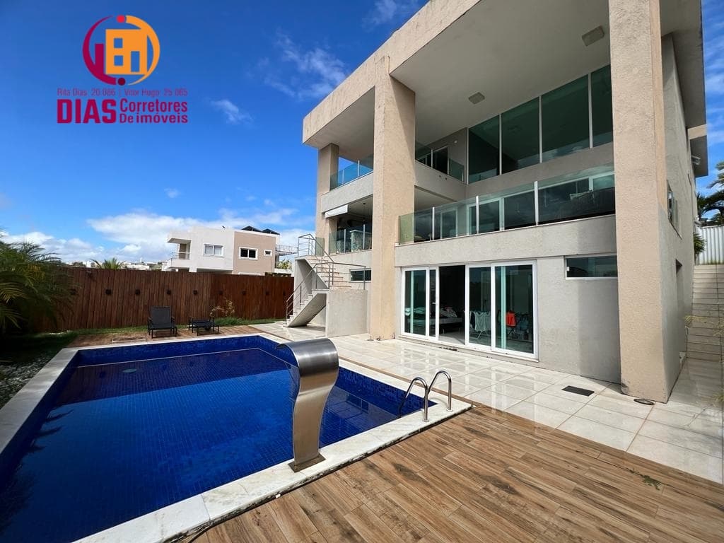 Vendo linda Casa 420m2 mobiliada e decorada, 4/4 suítes, closets, piscina privativa em Alphaville II, Salvador/BA