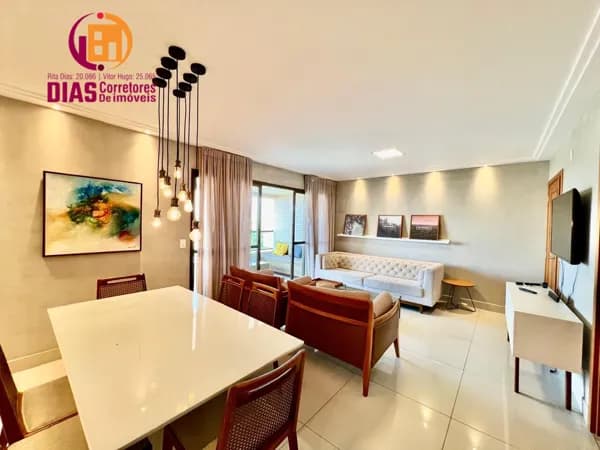 Alugo em exclusividade Apartamento vista mar mobiliado com 3 suítes no Condomínio Parque tropical de 114m² em Pituaçu, Salvador/BA