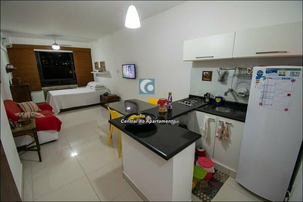 Apartamento tipo stúdio, ar, piscina, Farol Barra Flat, carnaval de Salvador-BA