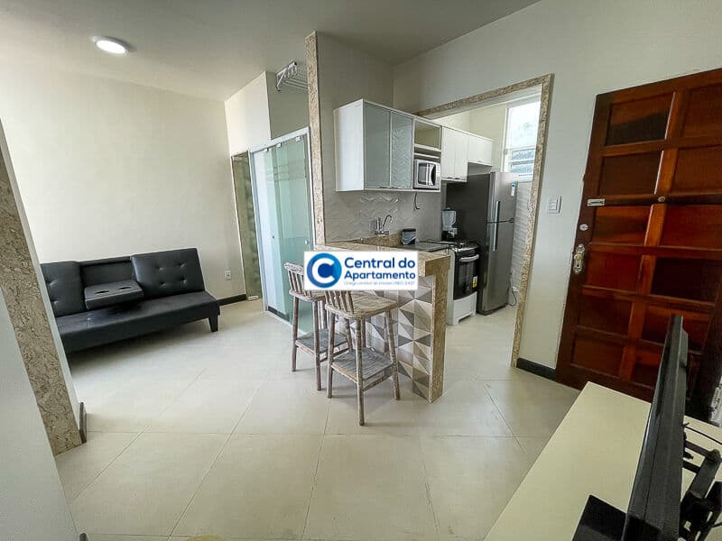 Apartamento 1/4, ar, vista a mar, Farol da Barra, carnaval de Salvador-BA