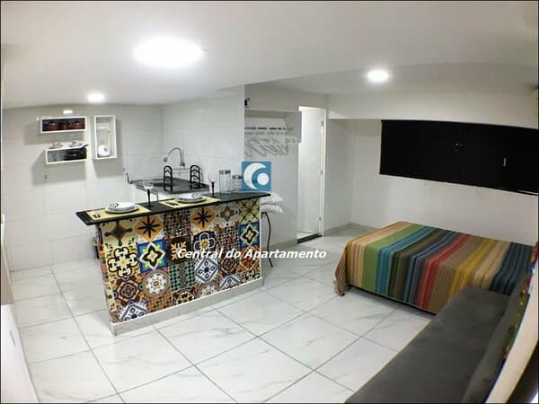 Apartamento tipo stúdio, ar, Barra, carnaval de Salvador-BA