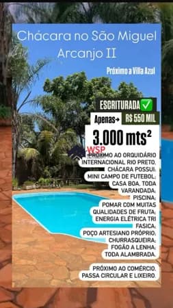 Fazenda/Sítios/Chácaras em São José do Rio Preto - Condomínio São Miguel Arcanjo (Zona Rural)