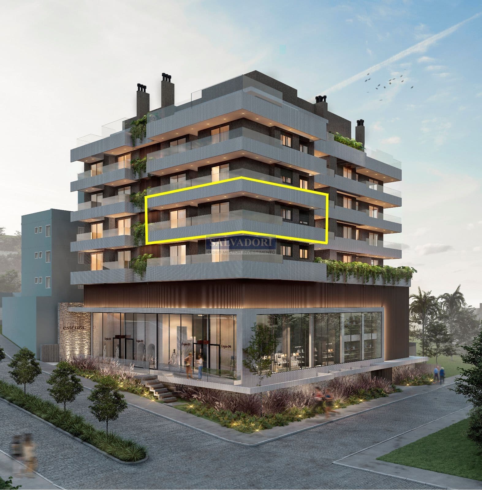 3 dormitórios em construção