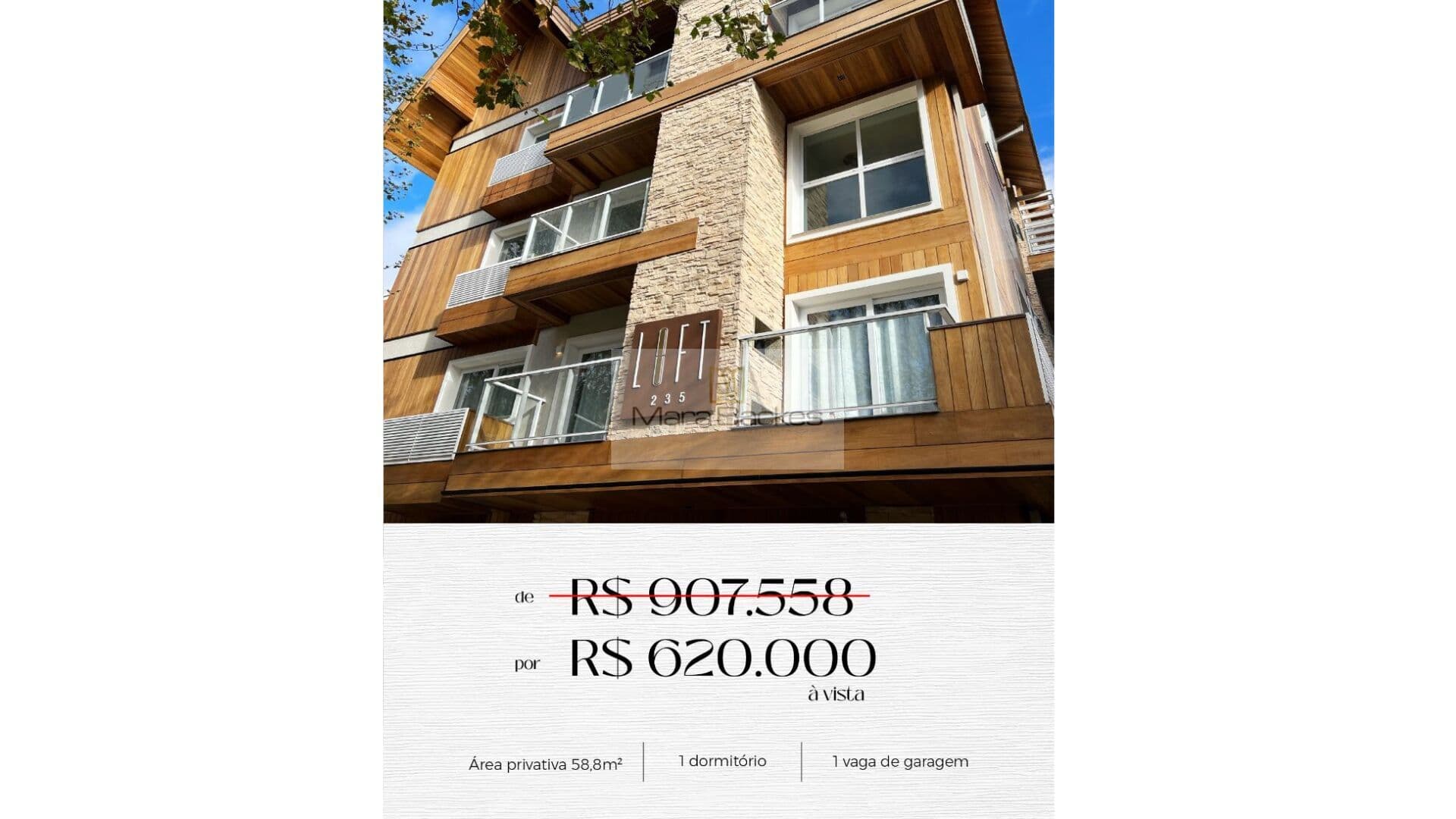 LOFT 235 1 DORMITÓRIO MOBILIADO