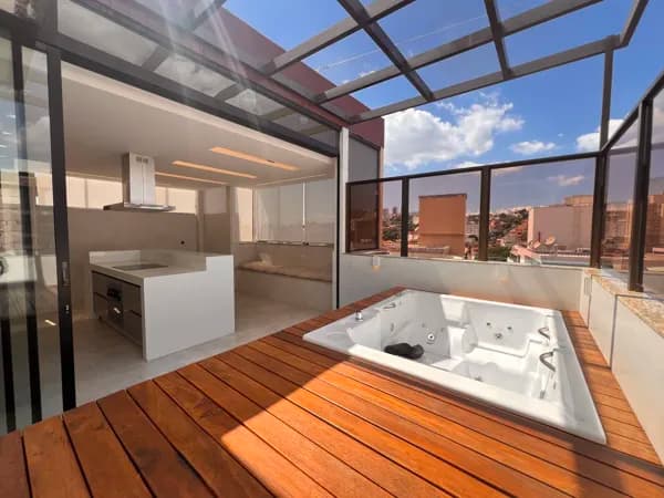 COBERTURA À VENDA NO BAIRRO CASTELO, 3 QUARTOS, 3 VAGAS, LAZER, PORTEIRO, PRÉDIO ELEVADOR, 181M²