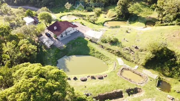 Chácara Sítio com 60.000m² totalmente montado, casa 200m² , 6 tanques de peixes 4 nascentes em Antonina Pr