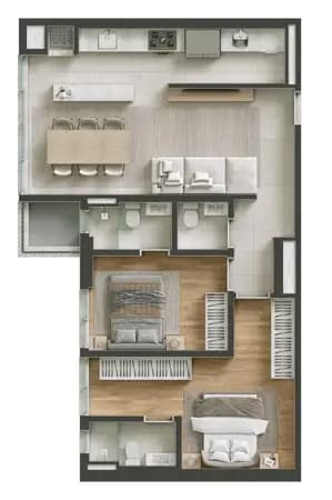 Apartamento à venda no bairro Centro em Balneário Piçarras/SC