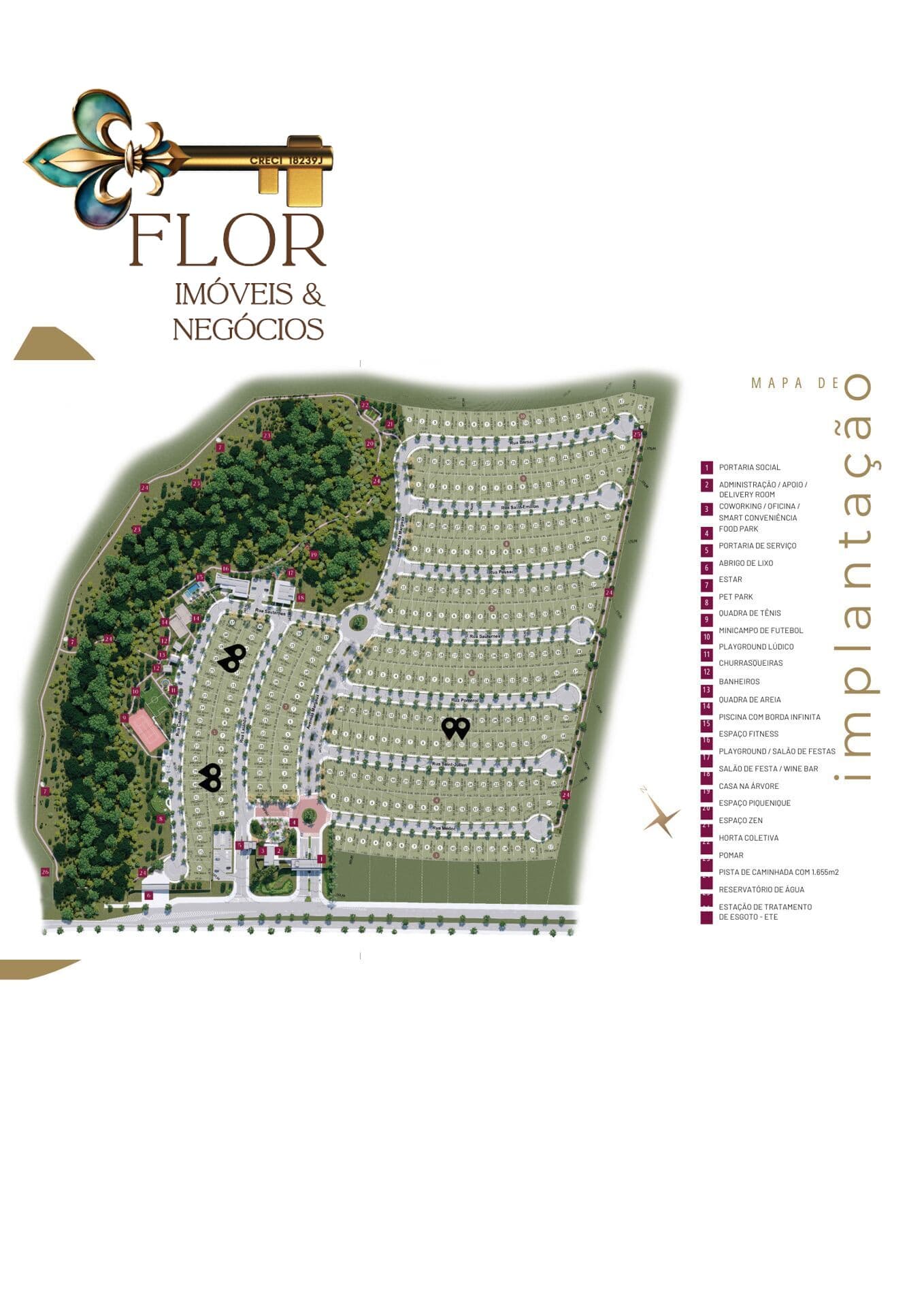 Terrenos à venda no Condomínio Village Bordeaux – 505m² – Vinhedos Oliveiras, Cuiabá/MT