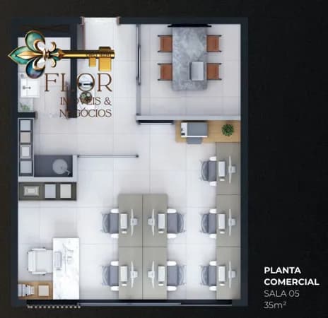 Sala comercial à venda em Sorriso/MT no Kronos Life and Business – 36,14m²