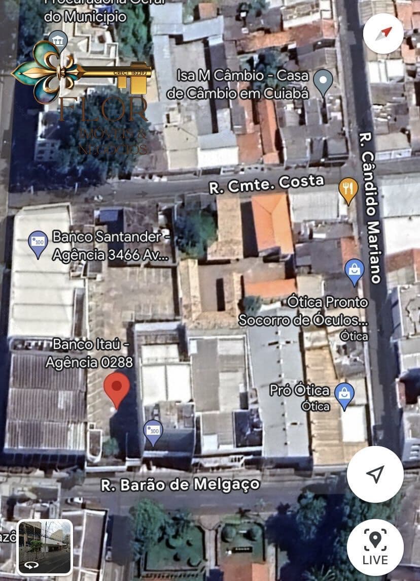 Terreno 205,20m2 na Rua Comandante Costa, Cuiabá, Centro