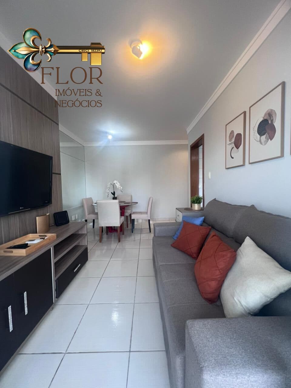 Apartamento mobiliado para locação no Ed. Via Ipiranga no bairro Goiabeiras em Cuiabá com 2 quartos e 2 vagas