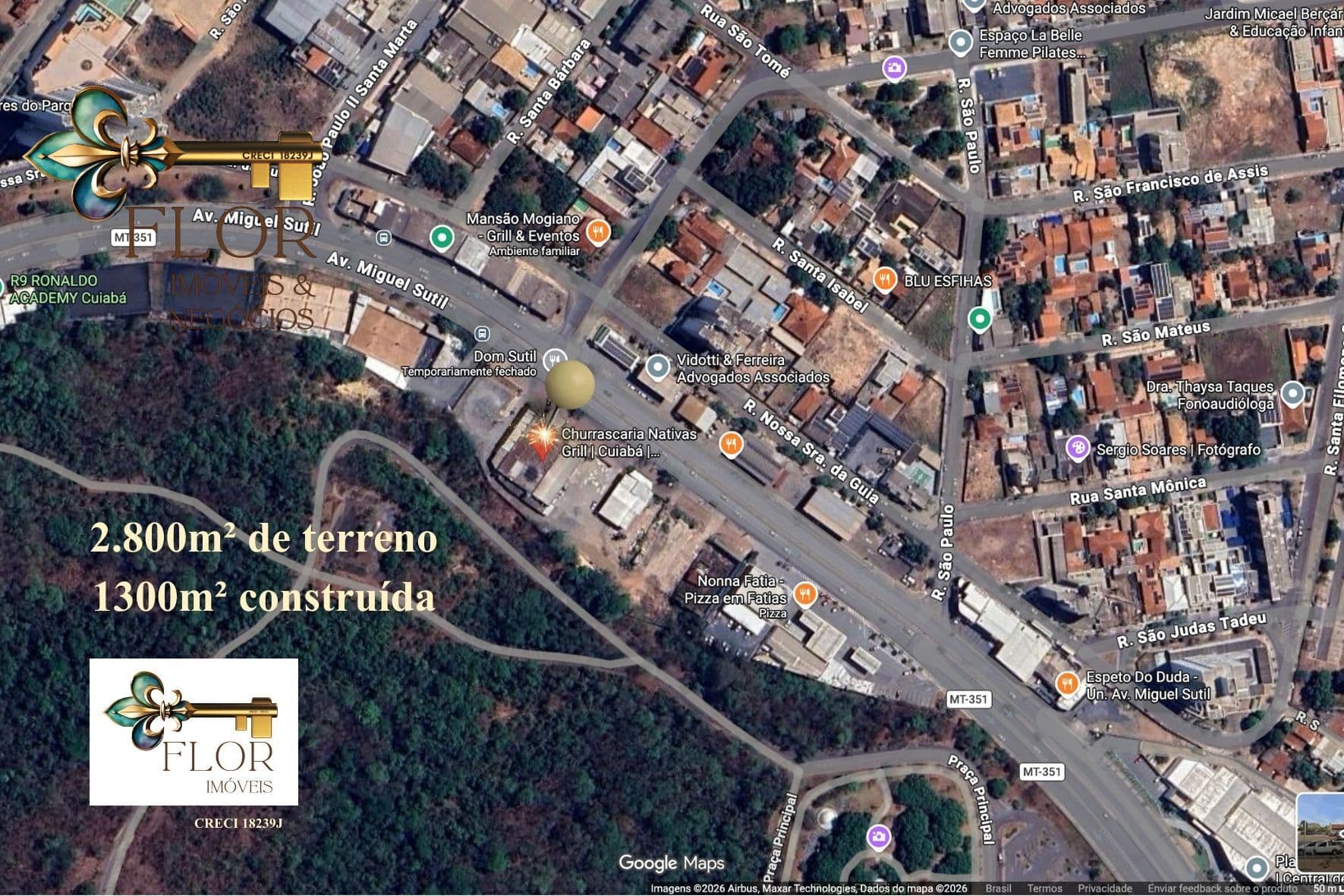 Imóvel Comercial na Av. Miguel Sutil – 2.800 m² de Terreno | Cuiabá