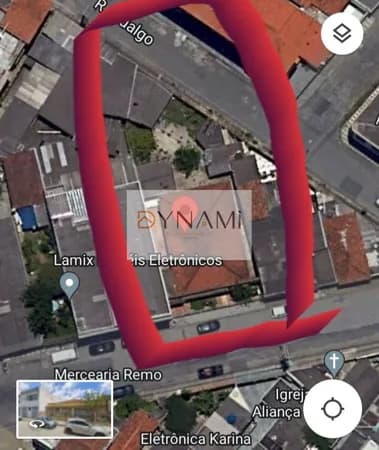 Área de 580m² Residencial/Comercial com frente para duas ruas