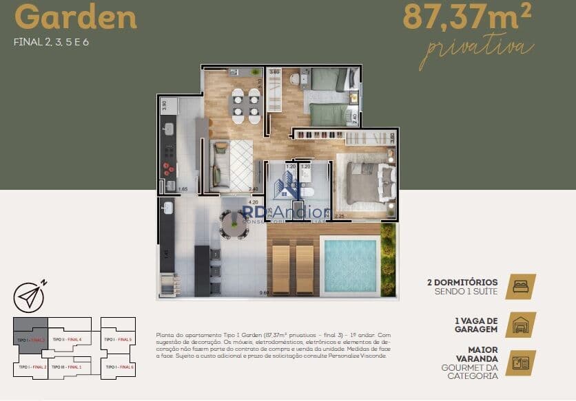 Apartamento Garden em Construção