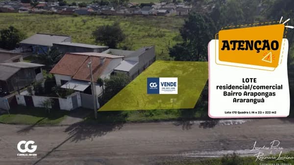 Lote no Bairro Coloninha em Araranguá