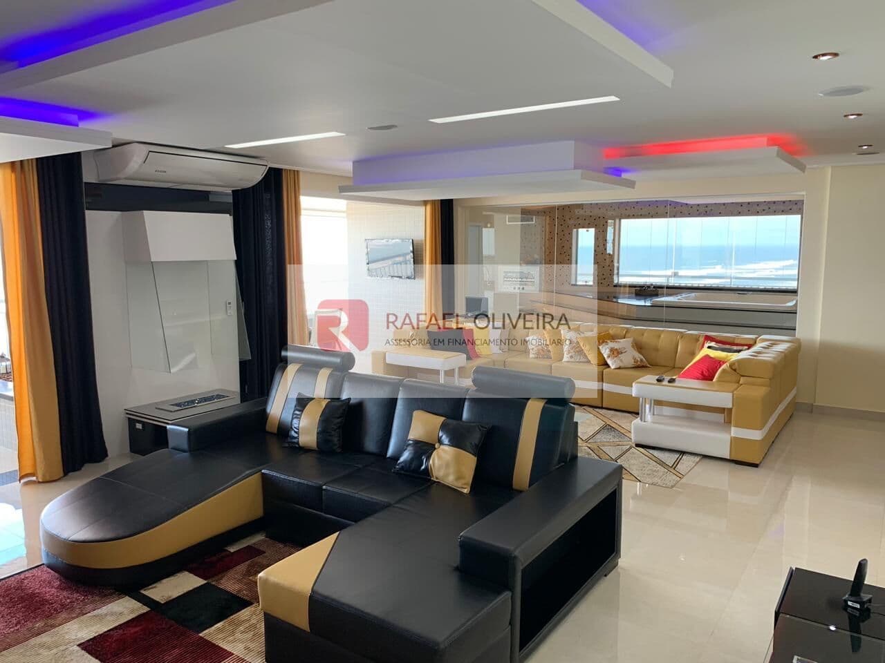 Apartamento Frente Mar, 3 dormitórios, 4 vagas, 3 suítes, Bairro Aviação, Praia Grande, SP