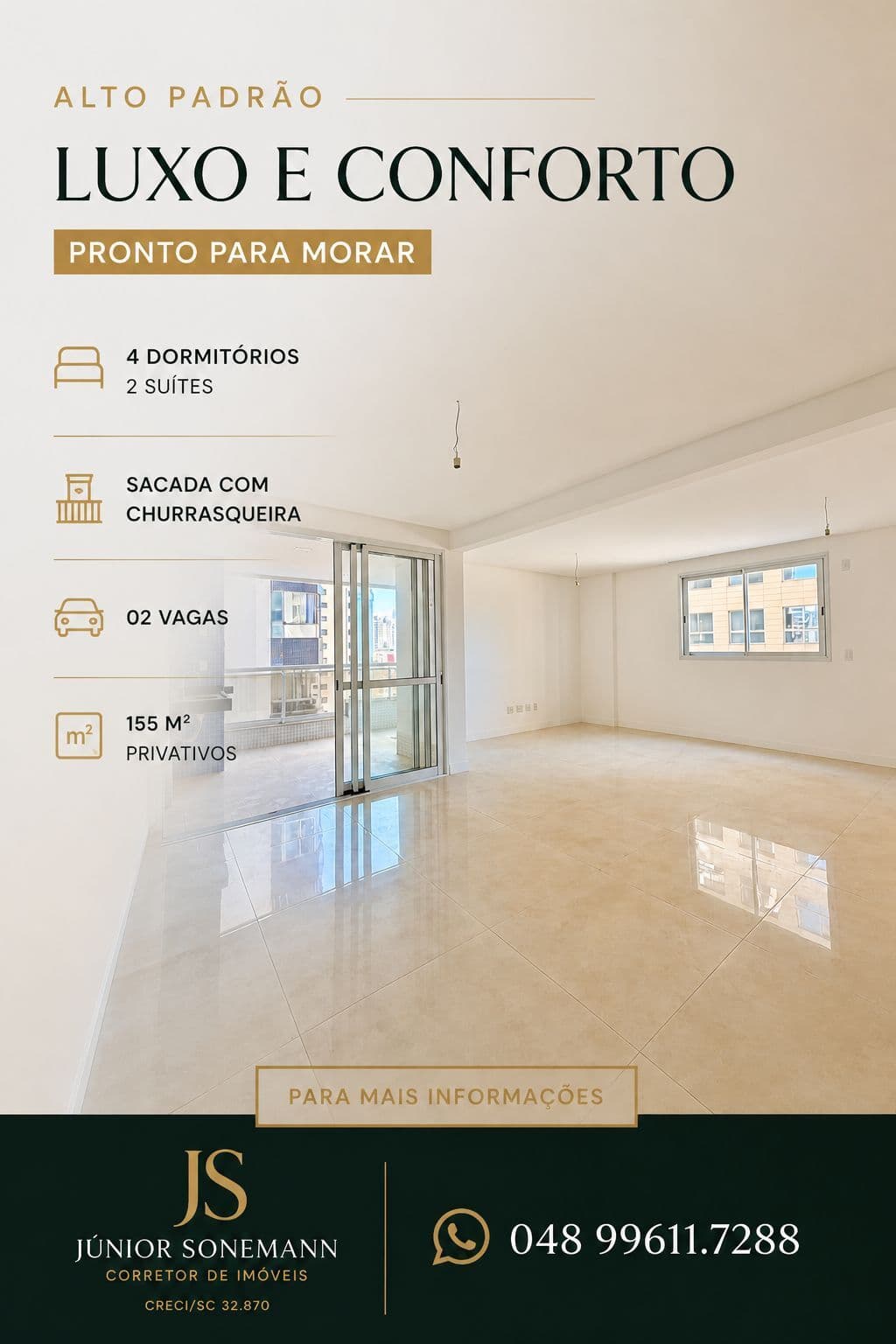 Apartamento Alto Padrão para Venda em Campinas São José-SC