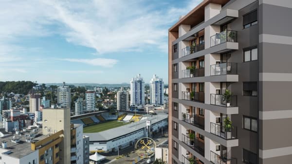Apartamento Alto Padrão a 220m do estadio Heriberto Hulse