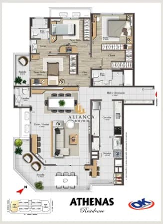 Apartamento em Campinas, São José/SC