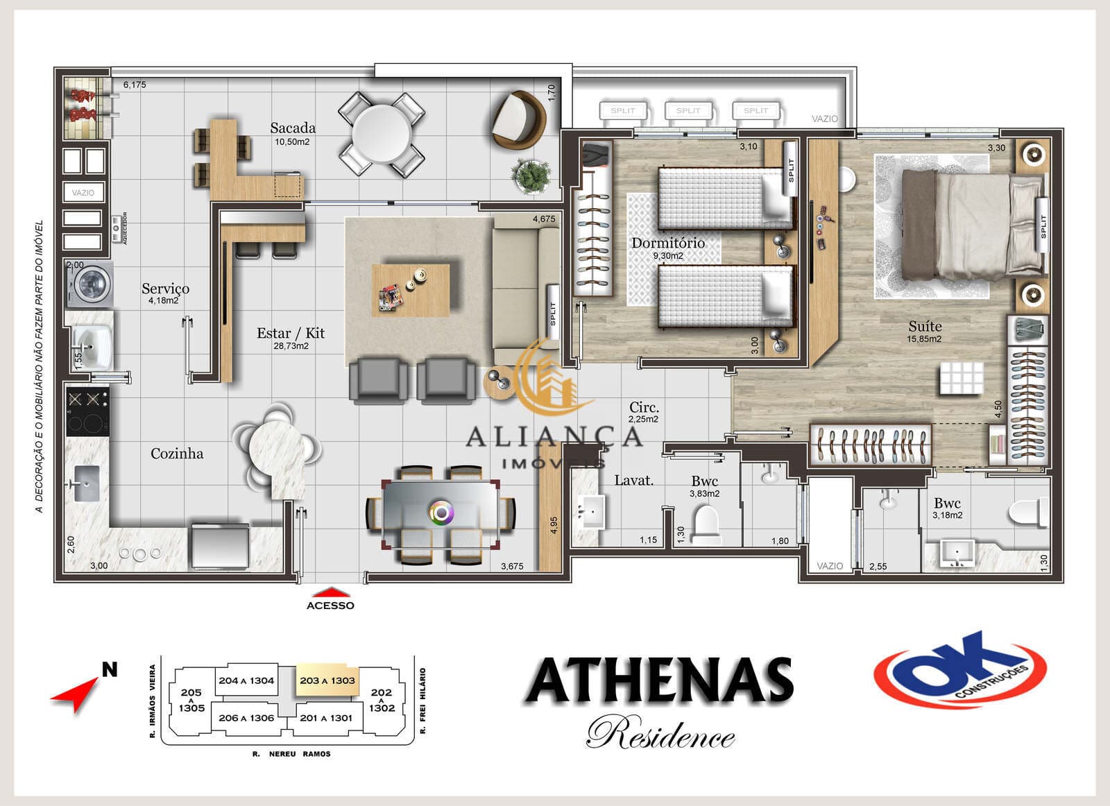 Apartamento em Campinas, São José/SC